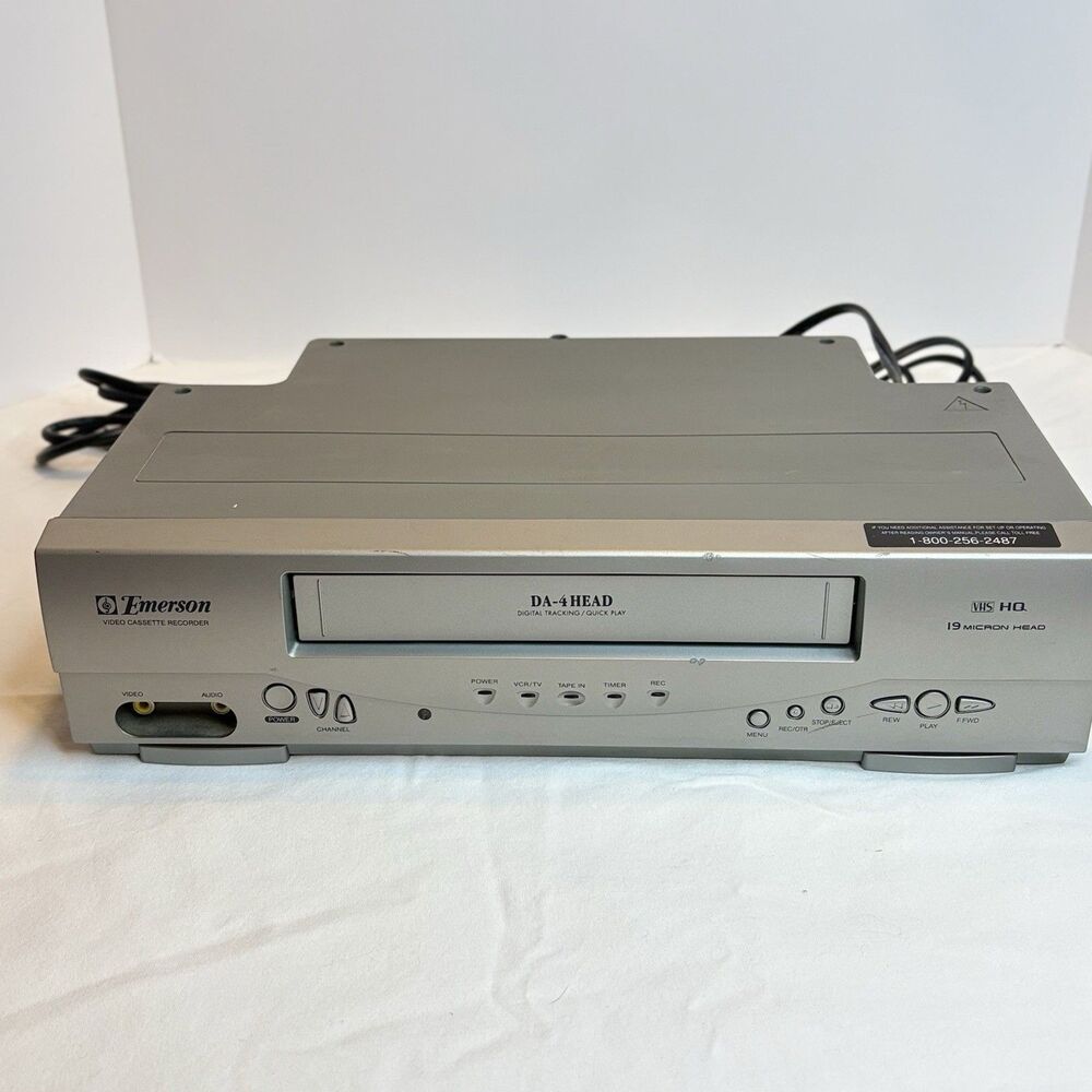 Vintage Emerson VCR EWV404 19 Micron DA4 Head VHS Player Tested And Working